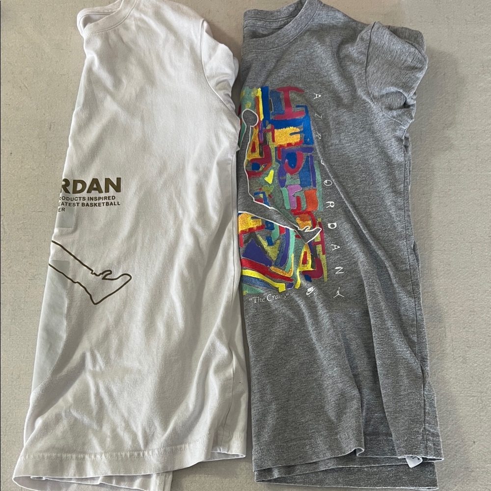 Jordan Duo Tee Set - White & Gray with Multicolor Jumpman